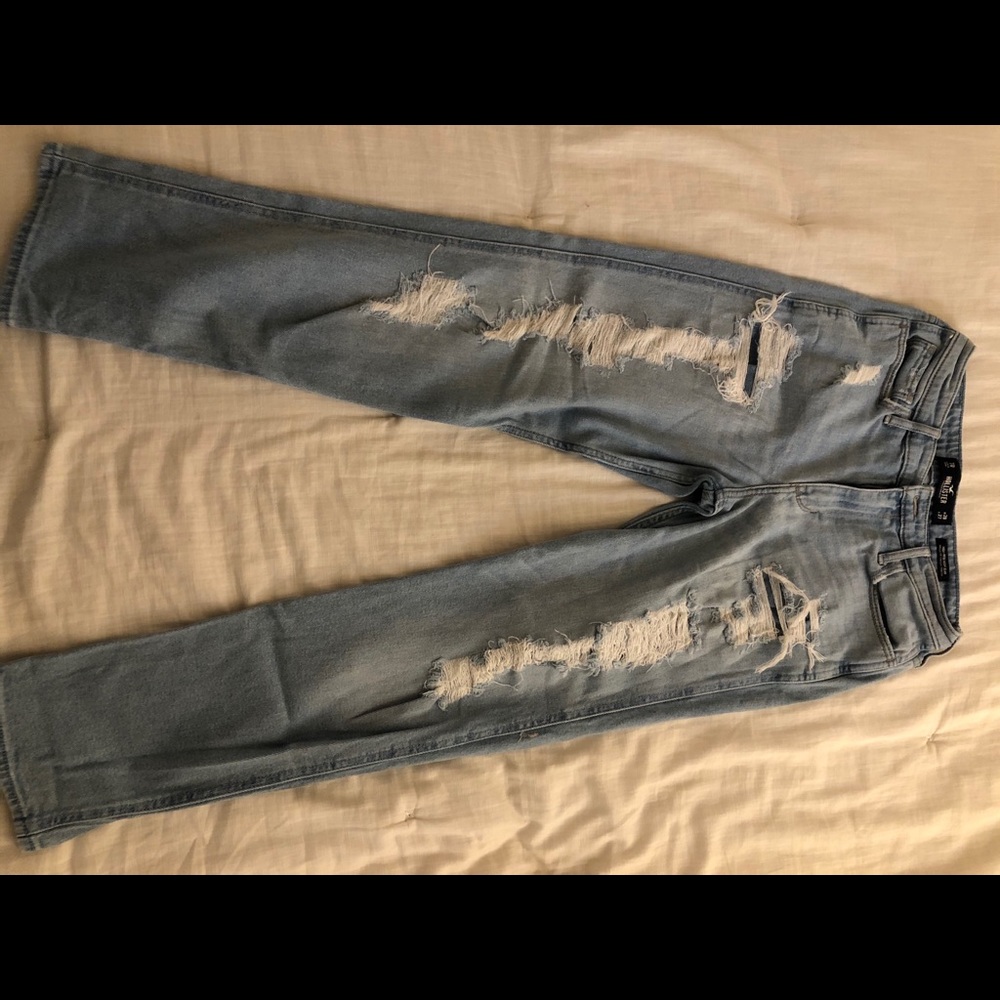 Hollister ripped mom jeans